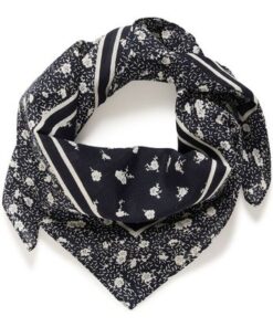 PhiPW Scarf Dark Navy Fragile Print
