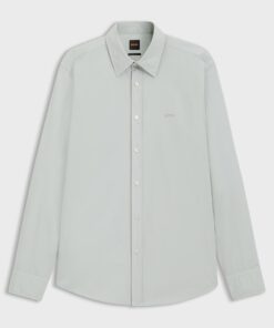 Gant Regular fit shirt in cotton poplin Light Grey