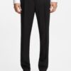 Hugo Slim Fit Trousers in Twill Fabric with Drawstring Waist Black