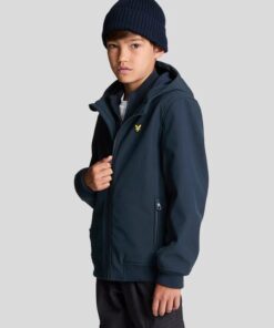 Lyle & Scott Boys Softshell Hooded Jacket Dark Navy