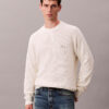 Calvin Klein Cotton Waffle Knit Jumper Tofu