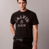 Calvin Klein Varsity Logo Graphic Relaxed T-Shirt Black