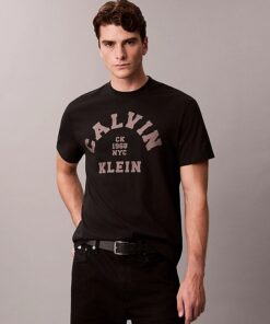 Calvin Klein Jeans Varsity Logo Graphic Relaxed T-Shirt Black