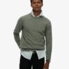 Superdry Essentials Cotton Jumper Lily Pad Green Marl