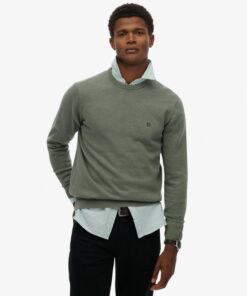 Essentials Cotton Jumper Lily Pad Green Marl