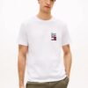 Tommy Hilfiger Logo Embroidery Jersey Crew Neck T-Shirt White