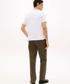 Tommy Hilfiger Logo Embroidery Jersey Crew Neck T-Shirt White