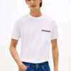 Tommy Hilfiger Global Stripe Pique Pocket Tee White