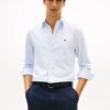 Tommy Hilfiger Flex Regular Fit Stripe Poplin Shirt Sweet Blue