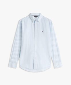 Tommy Hilfiger Flex Regular Fit Stripe Poplin Shirt Sweet Blue