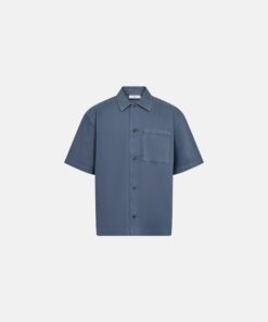 Resteröds Short Sleeved Shirt Noah Cotton Blue