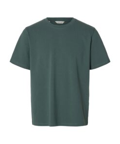Selected Men Slhatlas O-neck Tee Balsam Green