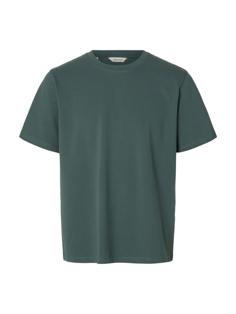 Selected Men Slhatlas O-neck Tee Balsam Green