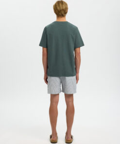 Selected Men Slhatlas O-neck Tee Balsam Green