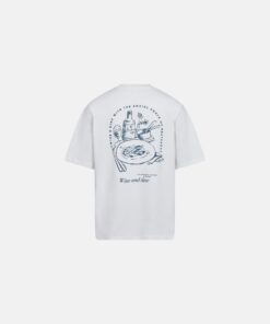 Resteröds T-Shirt with Print Tas Cotton White