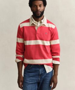 Gant Striped Rugger Creamed White