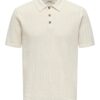 Only & Sons Onsmoon polo knit White Egret