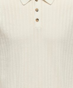 Only & Sons Onsmoon polo knit White Egret