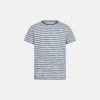 Resteröds T-shirt O-neck Bamboo Viscose Blue Striped