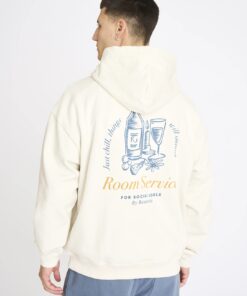 Resteröds Hoodie with Back Print Jay Cotton Off White