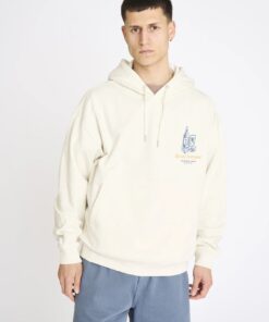 Resteröds Hoodie with Back Print Jay Cotton Off White