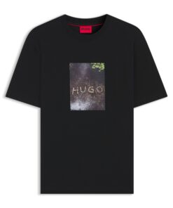 Hugo Doreston Cotton Jersey T-shirt Black