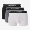 Lacoste 3-Pack Stretch Cotton Trunks Gris Chine Gris Noir