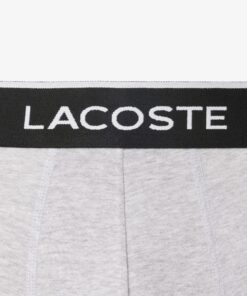 Lacoste 3-Pack Stretch Cotton Trunks Gris Chine Gris Noir