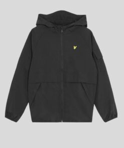 Lyle & Scott Hooded Windbreaker Jacket Jet Black