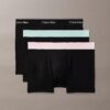 Calvin Klein 3 Pack Relaxed Dart Trunks Icon Cotton Stretch Black