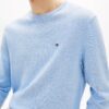 Tommy Hilfiger Flag Embroidery Crew Neck Jumper Vessel Blue Heather