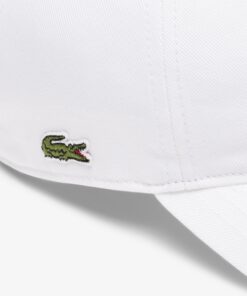 Lacoste Cotton Twill Cap White