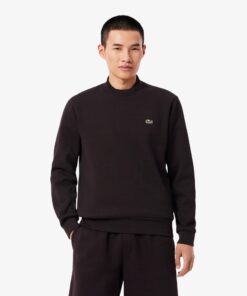 Lacoste Fleece Crew Neck Sweatshirt Brown