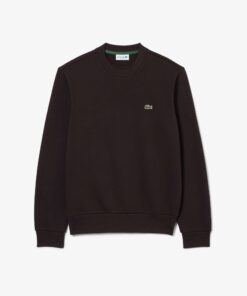 Lacoste Fleece Crew Neck Sweatshirt Brown