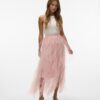 Vero Moda VMeve Tull Long Skirt Rose Elegance