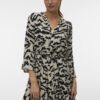 Vero Moda VMMenny Ls V-Neck Short Dress Silver Lining