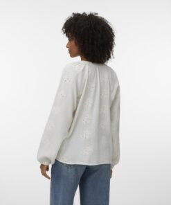 Vero Moda VMNatali Emb Top Snow White