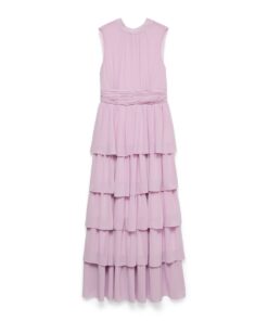 Vero Moda VMserena Long Frill Dress Sweet Dreams