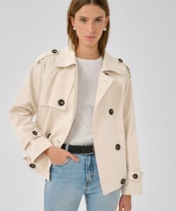 My Essential Wardrobe MiraMW Short Trenchcoat Oatmeal