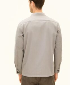 Oscar Jacobson Regular Fit Safari Cotton Twill Overshirt Green