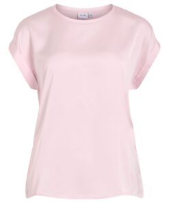 Vila Viellette Satin Top Cherry Blossom