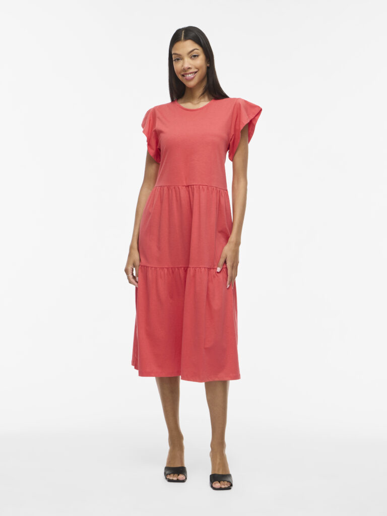 Vila VISummer S/S MidiI Dress Hibiscus