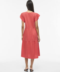Vila VISummer S/S MidiI Dress Hibiscus