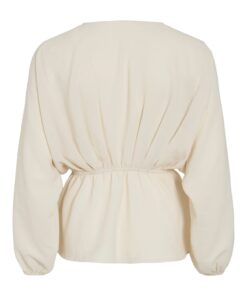 Vila Viselia V-Neck Ls Peplum Top Birch