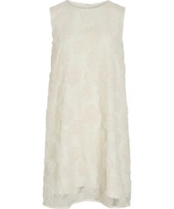 Vila VIgamma O-Neck Short Dress Cloud Dancer