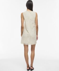 Vila VIgamma O-Neck Short Dress Cloud Dancer