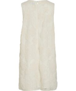 Vila VIgamma O-Neck Short Dress Cloud Dancer