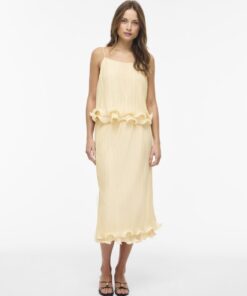 Vila VIwanda Strap Top Pastel Yellow