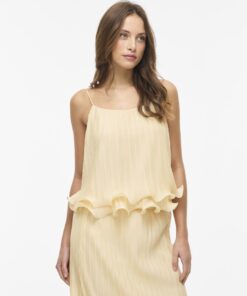 Vila VIwanda Strap Top Pastel Yellow