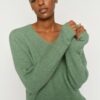 Mos Mosh MMThora V-Neck Knit Turf Green